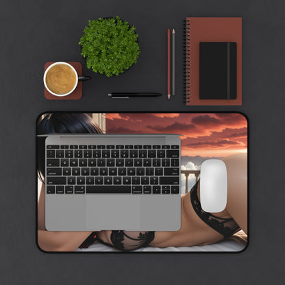 Gaming Mouse Pad – Mikasa Ackerman Desk Mat, AOT Anime Girl Battle Setup