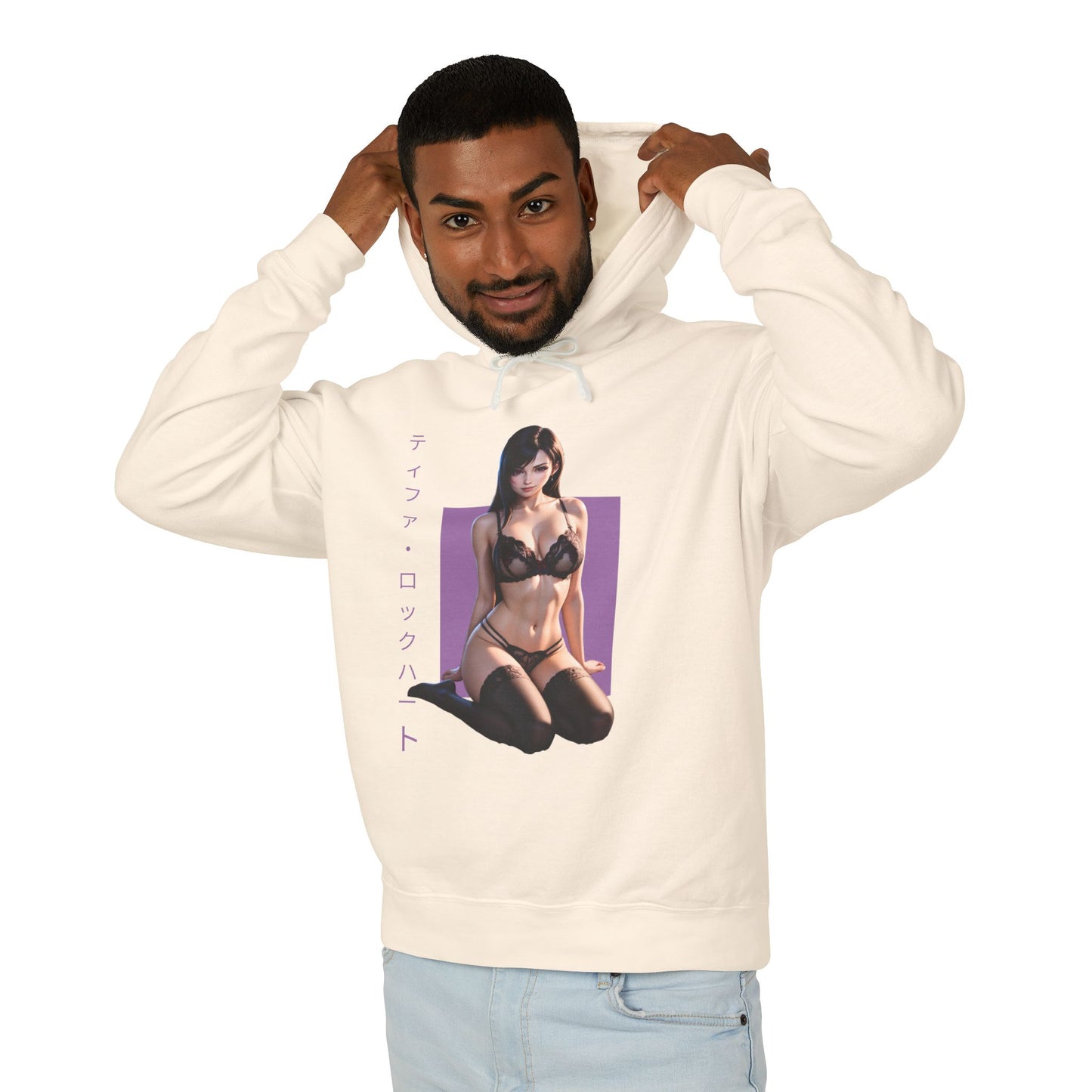 Худі з капюшоном Tifa Lockhart | Худі з фентезійною RPG | Пуловер з аніме-героїнею