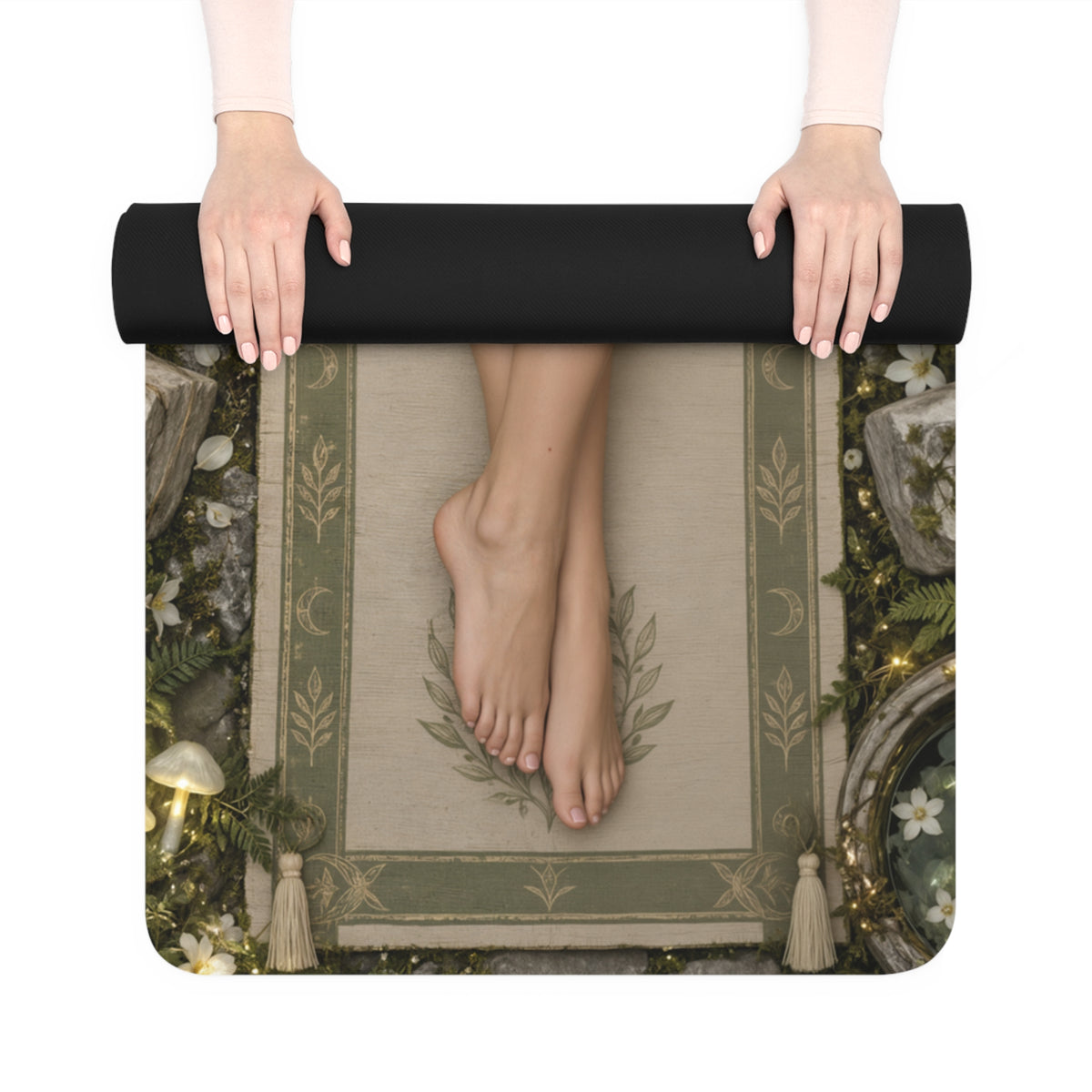 Keira Metz Non Slip Yoga Exercise Mat Lightweight Fitness 24x72
