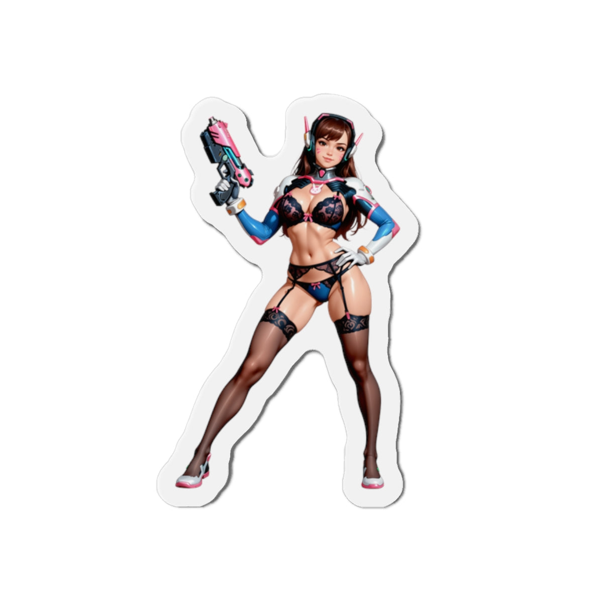 Магніт D.VA – Магніт на холодильник із зображенням дівчини-геймера з Overwatch, милий аніме-декор