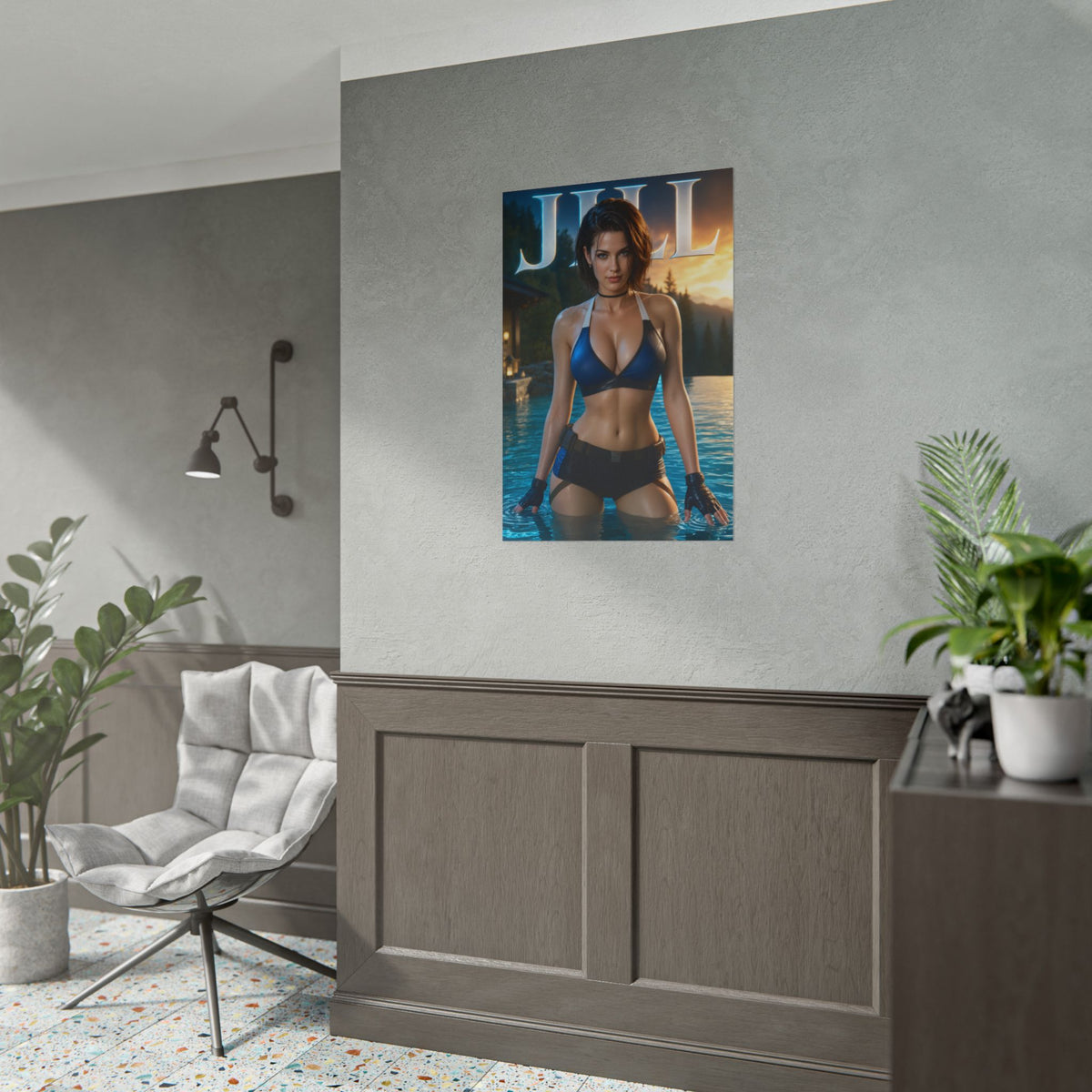 Gaming Wall Art Jill Valentine Poster Bedroom Game Room Decor Art Print
