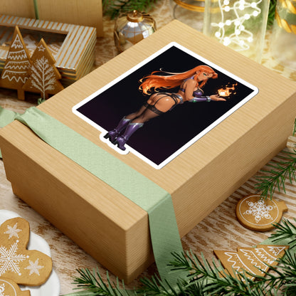 Starfire-Aufkleber – Kosmisches Mädchen-Vinylaufkleber für Laptops, Notizbücher &amp; Ausrüstung