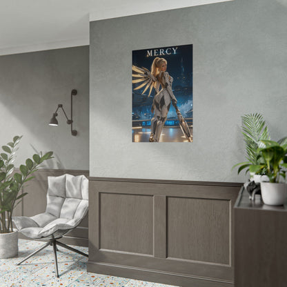 Mercy Overwatch Poster Blizzard Gaming Wall Art Print Decor