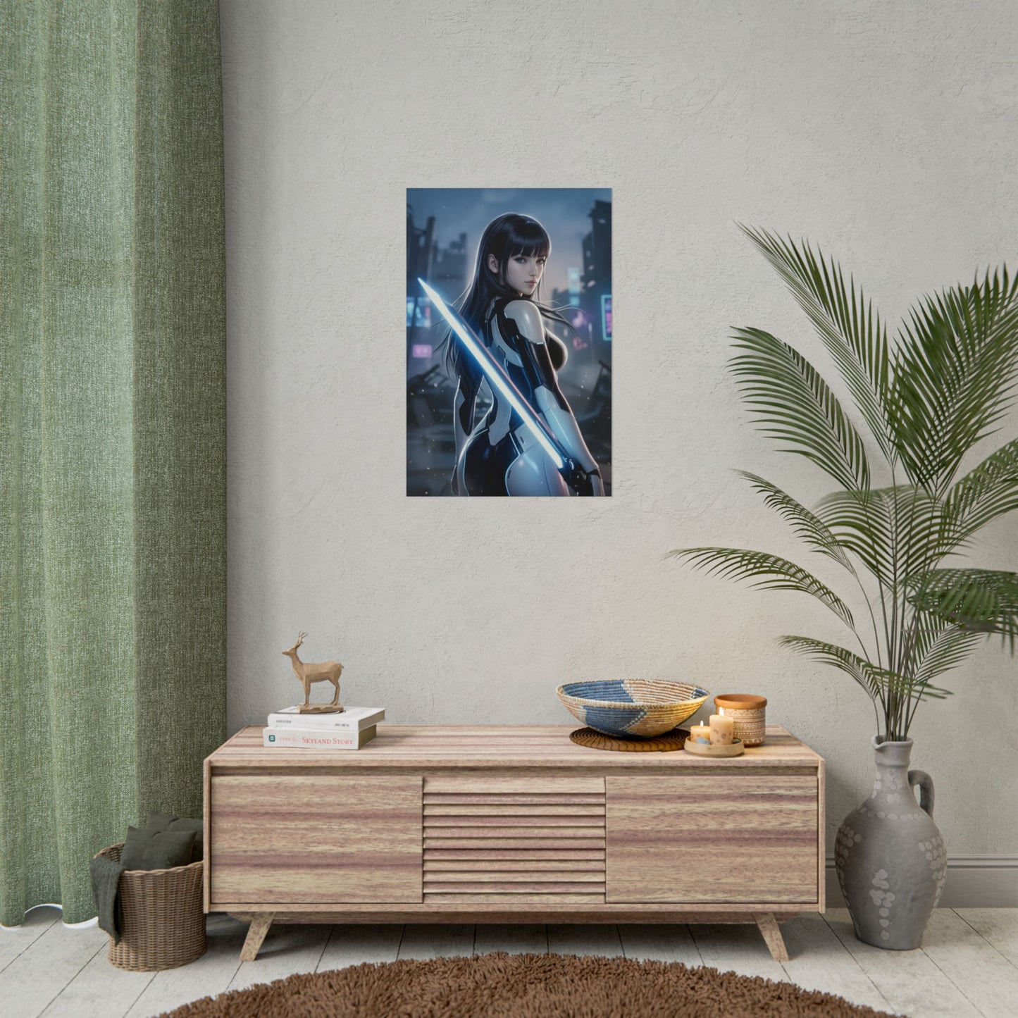 EVE Stellar Blade Art Print, Sci Fi Game Poster, Futuristic Girl Wall Decor, Gaming Room Setup, Gamer Gift Idea