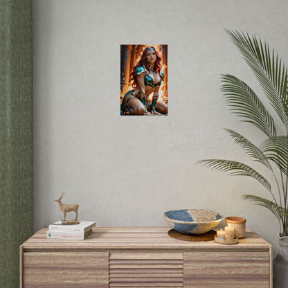 Постер Maxima | Настінне мистецтво з героїнею наукової фантастики для кімнати або інсталяції у фентезійному стилі