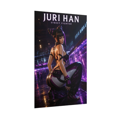 Juri Han Poster, Street Fighter Wall Art, Gaming Print, Pin Up Decor