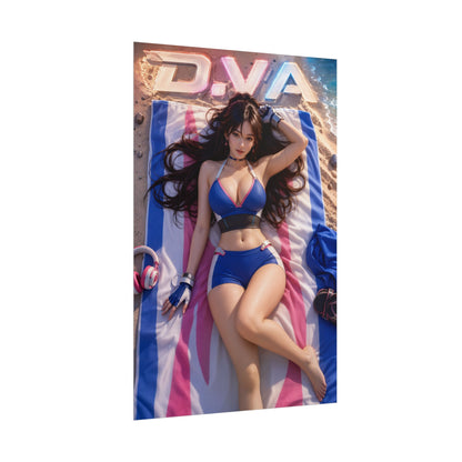 D Va Overwatch Gaming Poster Wall Art Gamer Room Decor Collectible Print