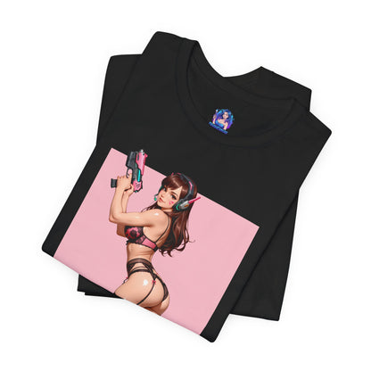 D.Va-Shirt | Overwatch-Waifu-T-Shirt für Gaming-Fans | Neonfarbenes Gamer-Girl-Grafik-T-Shirt