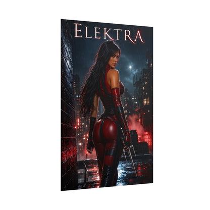 Elektra Marvel Poster Superhero Comic Wall Art Print Decor