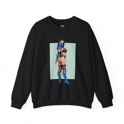 Kitana Mortal Kombat Sweatshirt, Rundhalsausschnitt für Kampfspiele, Gaming-Bekleidung für Fans