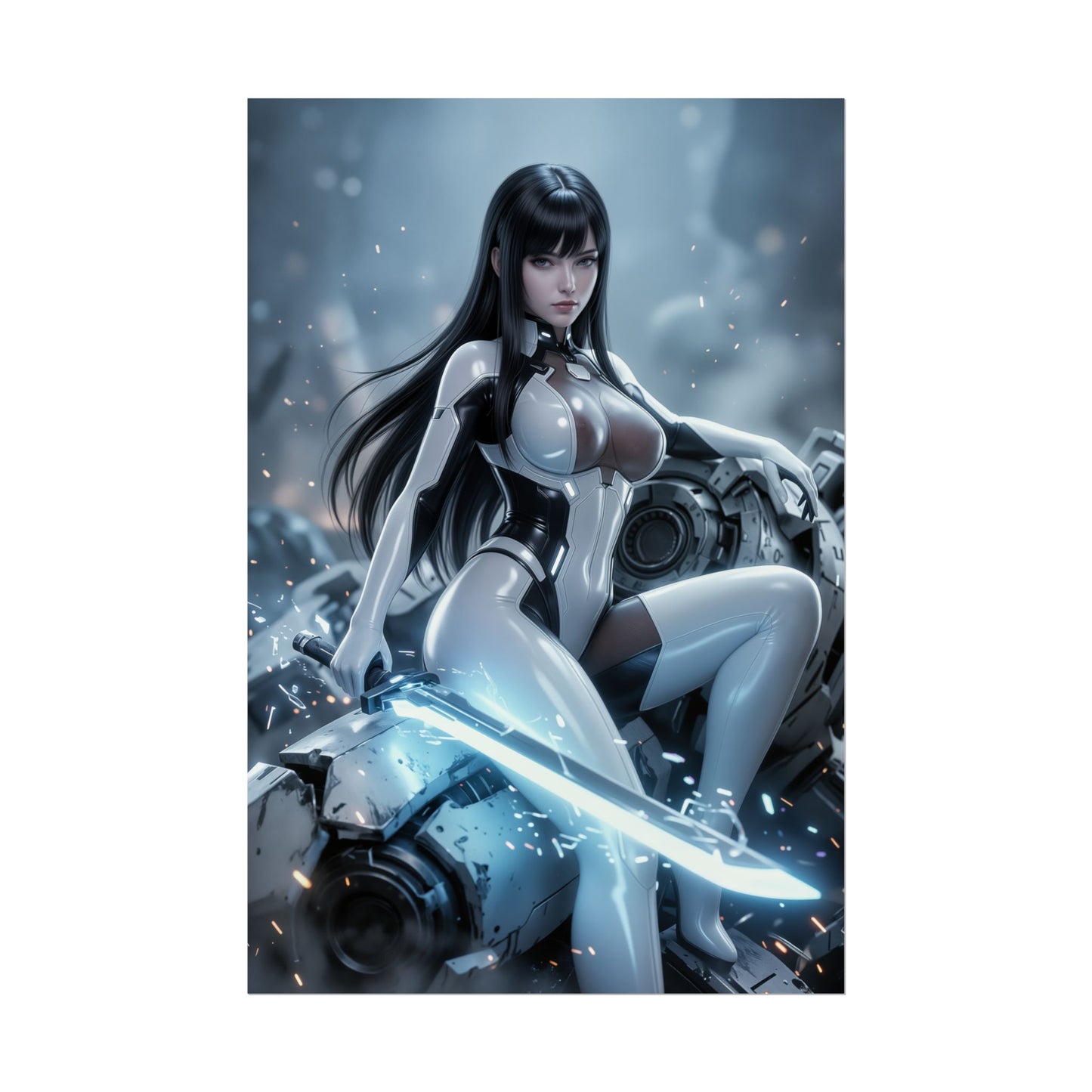 EVE Stellar Blade Poster, Stellar Blade Wall Art, Sci Fi Warrior Girl Print, Gaming Room Decor, Gamer Gift