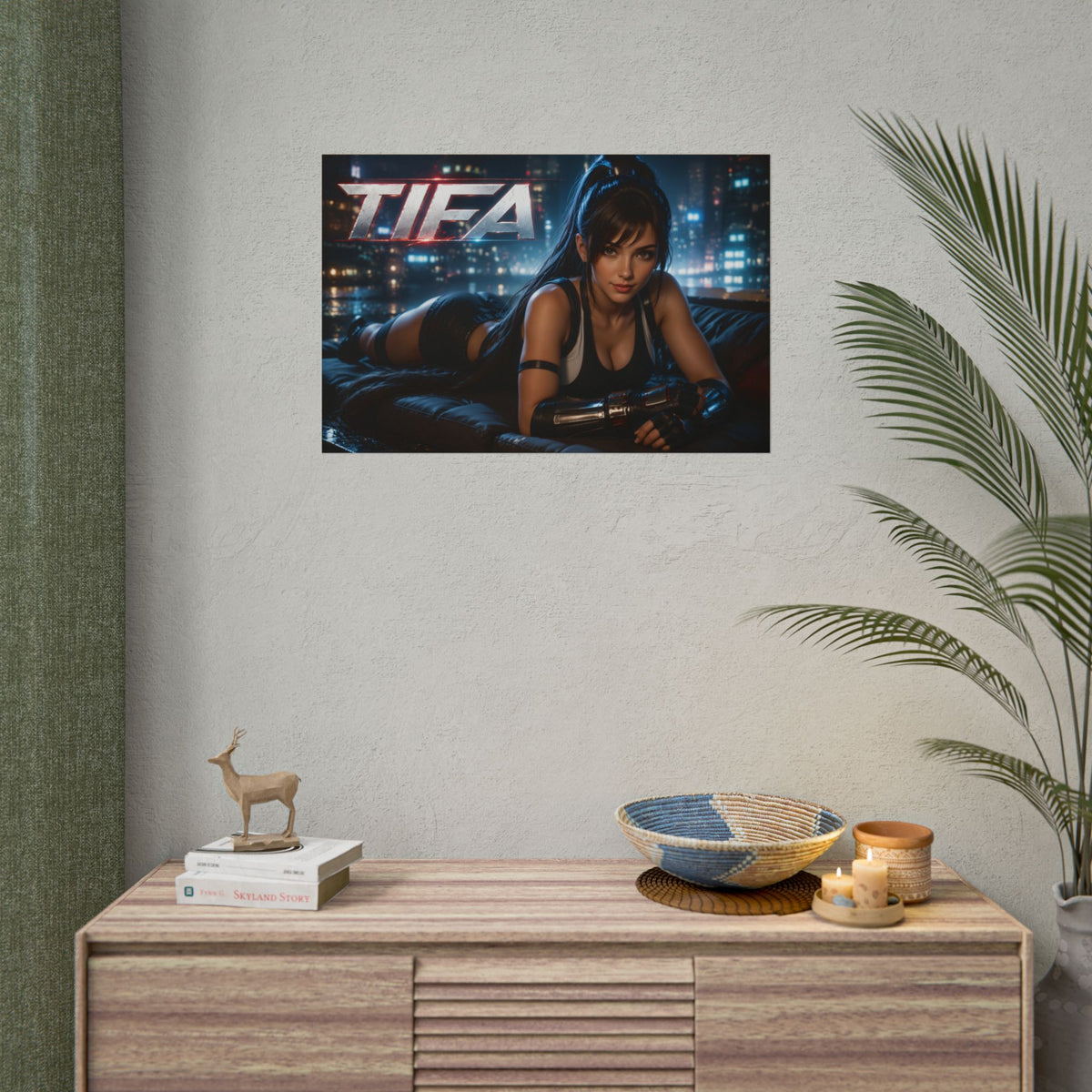 Tifa Lockhart Gaming Poster Wall Art Gamer Room Decor Collectible Print