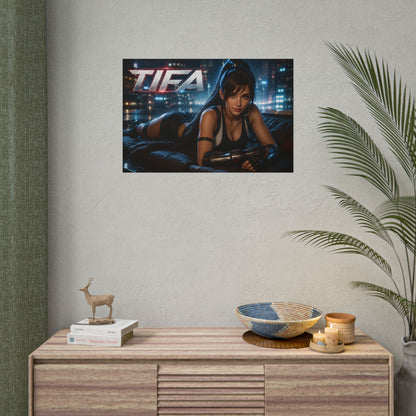 Tifa Lockhart Gaming Poster Wall Art Gamer Room Decor Collectible Print
