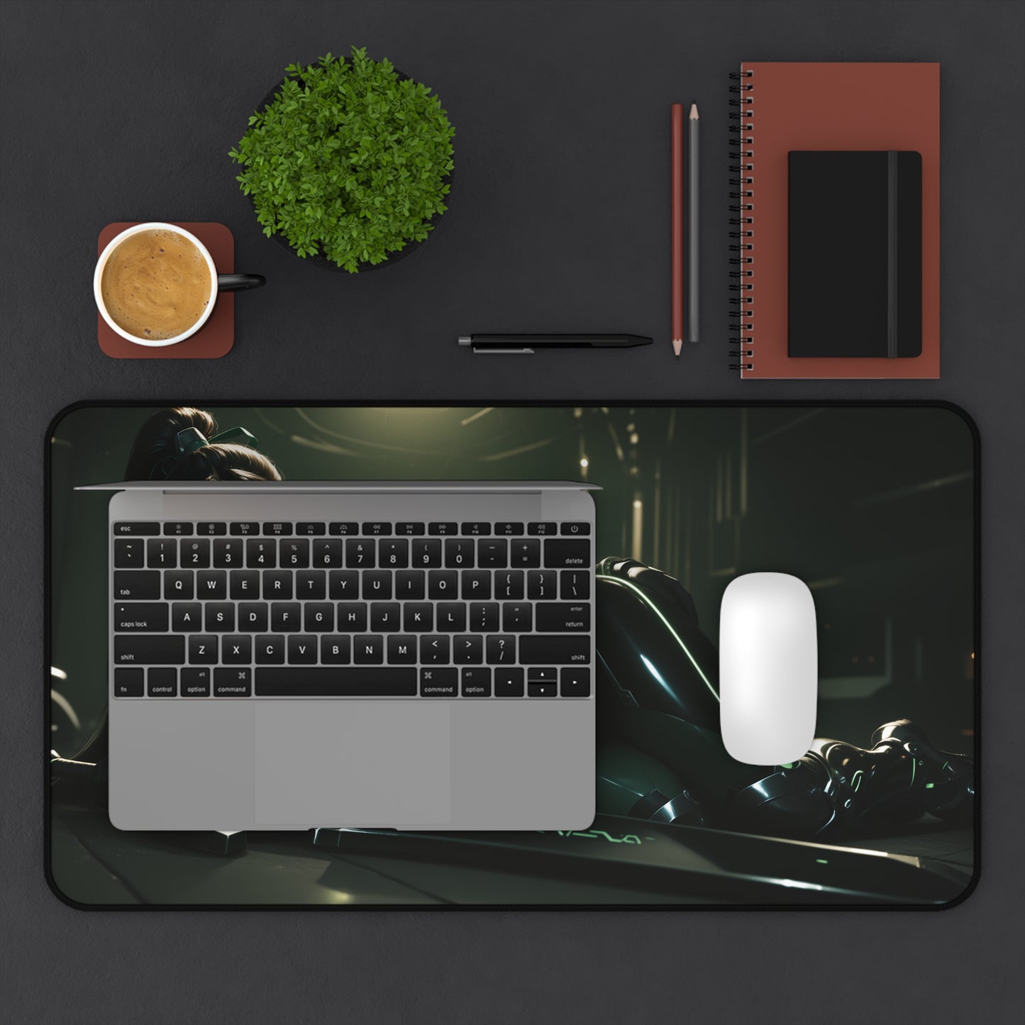 Eve-Schreibtischunterlage, Stellar Blade Game Girl-Mauspad, futuristisches Cyber ​​Warrior-Schreibtisch-Setup