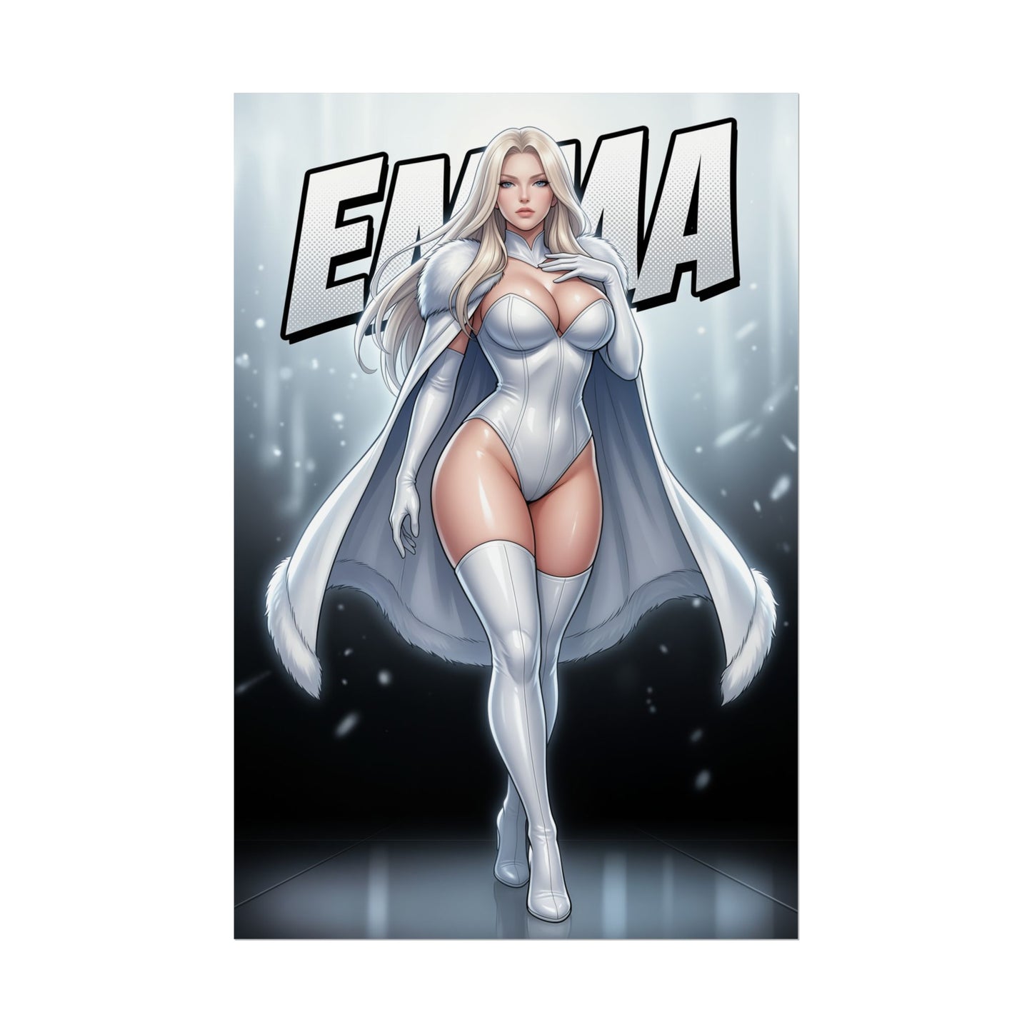 Emma Frost Poster, X Men Wall Art Print, White Queen Decor, Comic Character Wall Art, Gift for Fan