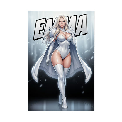 Emma Frost Poster, X Men Wall Art Print, White Queen Decor, Comic Character Wall Art, Gift for Fan