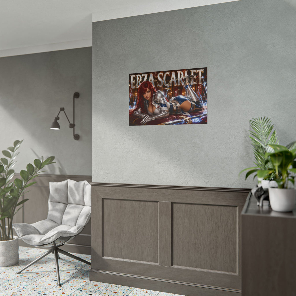 Anime Room Decor Erza Scarlet Fairy Tail Poster Wall Art Character Print