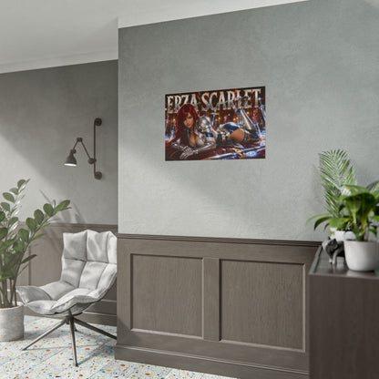 Anime Room Decor Erza Scarlet Fairy Tail Poster Wall Art Character Print