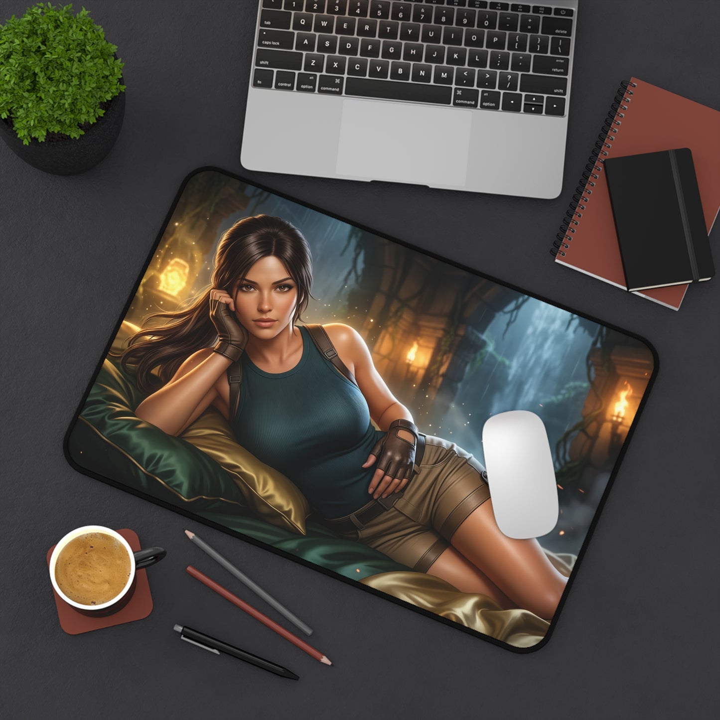 Tomb Raider Mouse Pad, Lara Croft Desk Mat, XXL Pad