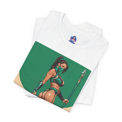 Jade Grafik-T-Shirt | Mortal Kombat T-Shirt für Otakus und Kampfspielfans | Sexy Ninja-Shirt