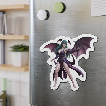 Morrigan Aensland Magnet – Darkstalkers Anime Heroine Fridge Magnet: die-cut vinyl fridge magnet of Morrigan Aensland anime artwork