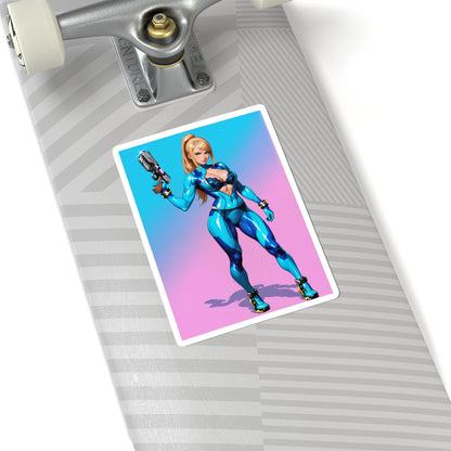 Наклейка Самус Аран – вінілова наклейка «Мисливець за головами» для ноутбуків, журналів та спорядження