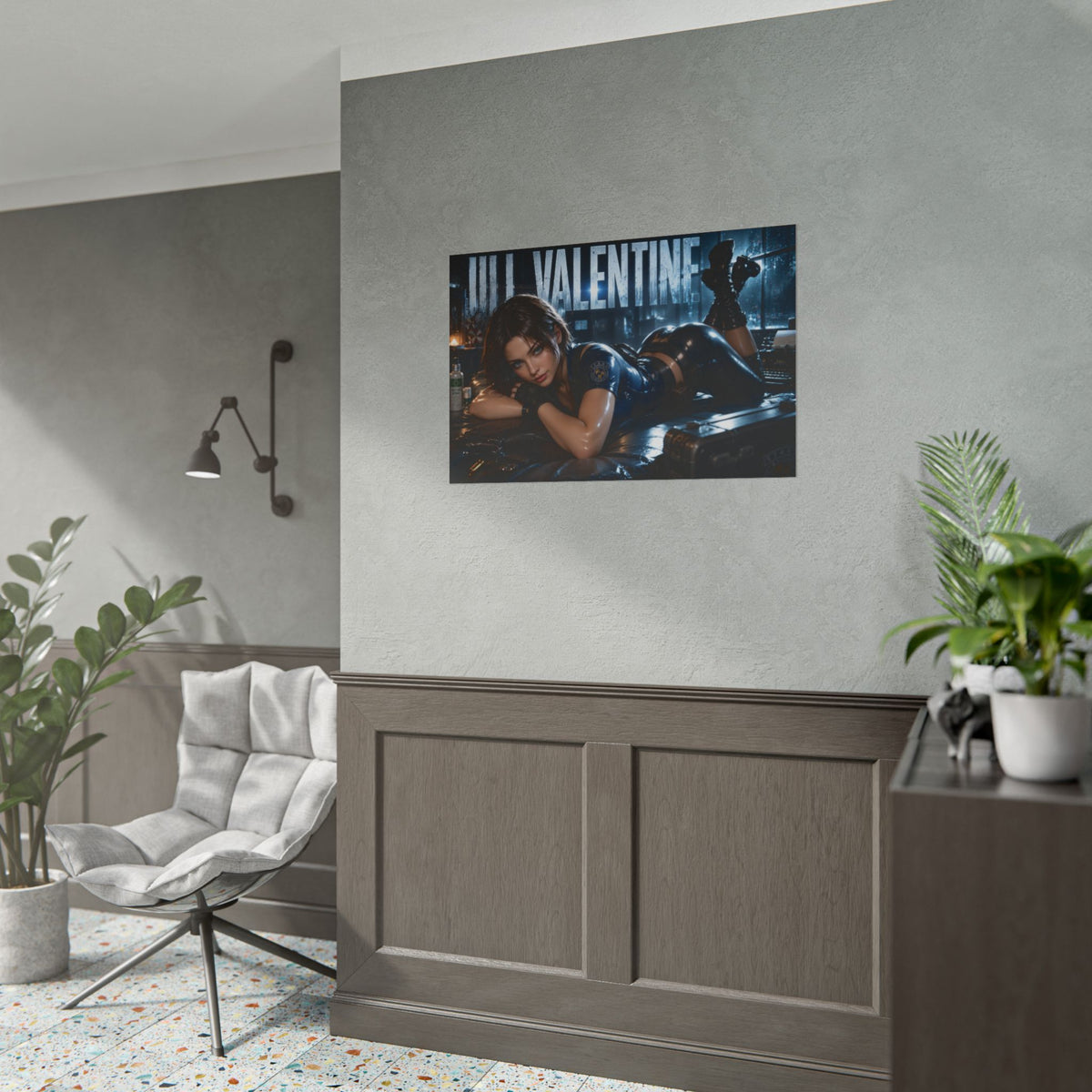 Game Room Decor Jill Valentine Poster Gaming Wall Art Character Print