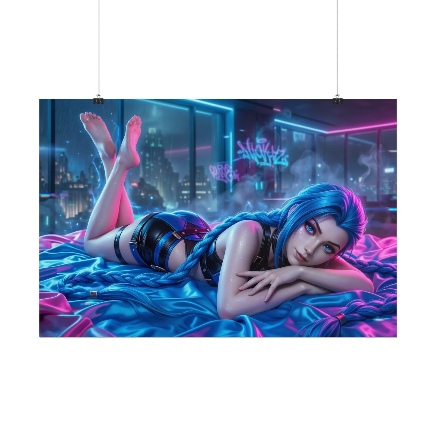 Jinx Arcane Poster, Gaming Wall Art, Anime Print, Gamer Decor