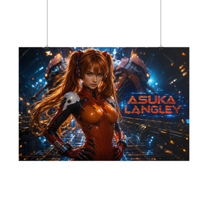 Anime Wall Art Asuka Langley Evangelion Poster Otaku Room Decor Collector Gift