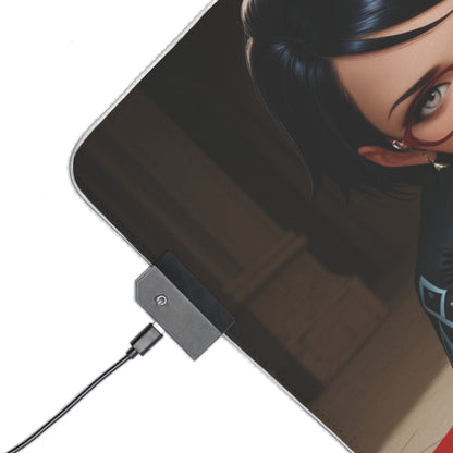Килимок для столу Bayonetta – світлодіодний RGB-підкладка, ігровий комплект із зображенням дівчини з аніме Witch Waifu
