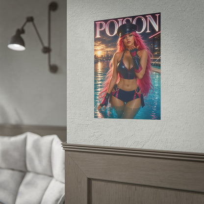 Poison Character Poster Street Fighter Gamer Gift Gaming Setup Wall Decor Print