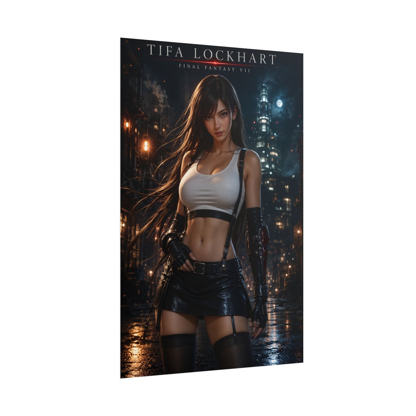 Tifa Lockhart Poster, Final Fantasy Art Print, Gaming Wall Decor