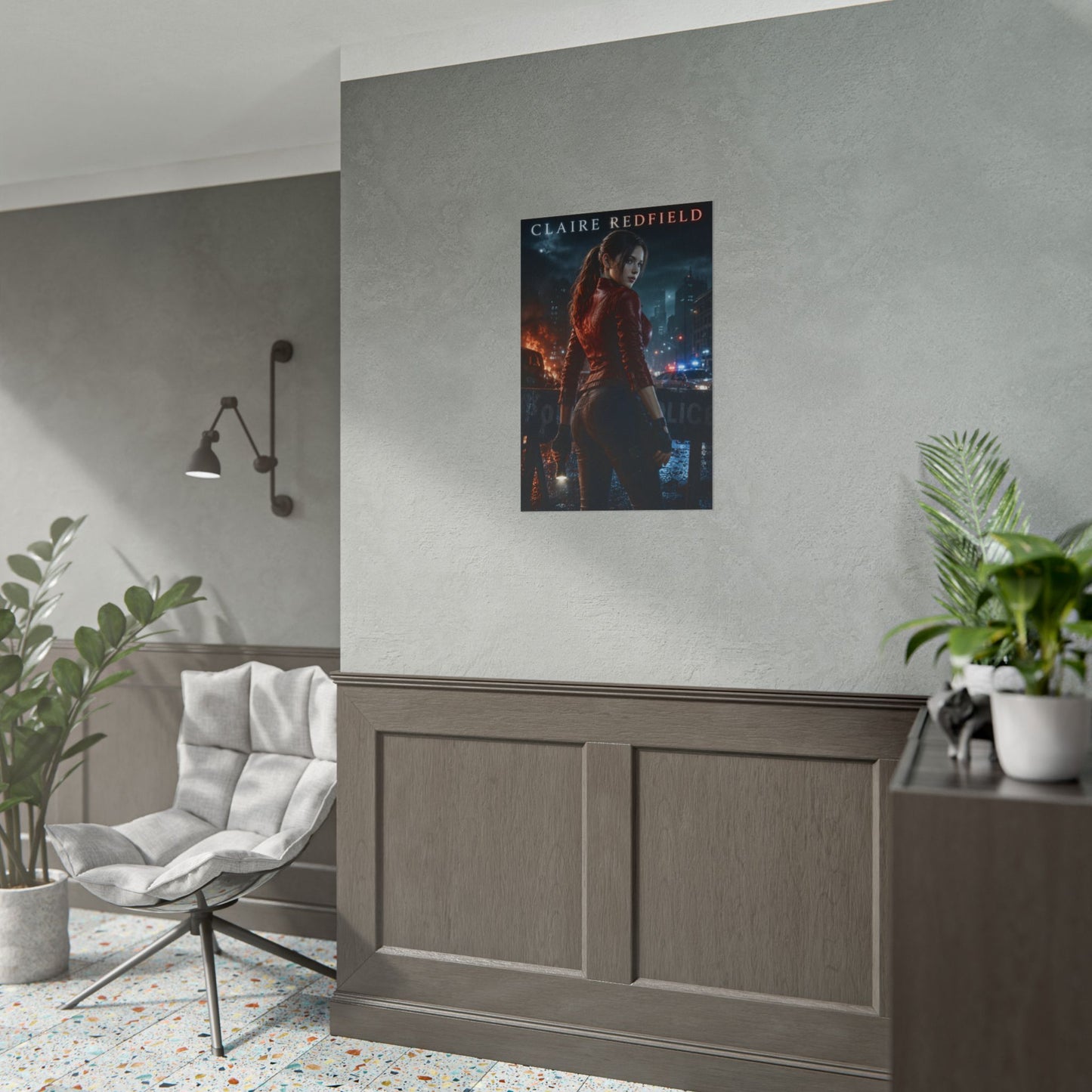 Resident Evil 2 Claire Redfield Poster Video Game Wall Art Print