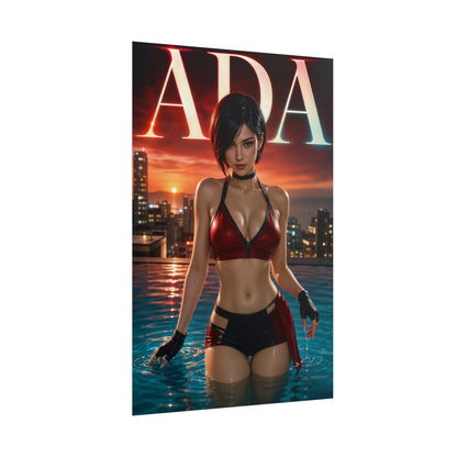 Gaming Wall Art Ada Wong Resident Evil Poster Bedroom Game Room Decor Art Print