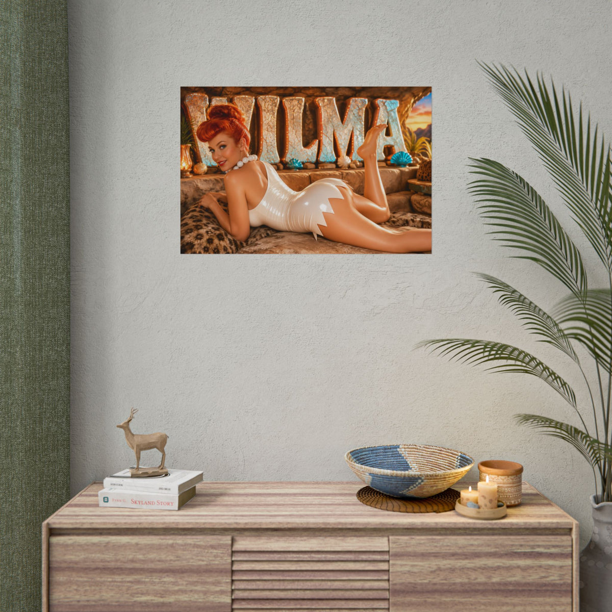 Wilma Flintstone The Flintstones Retro Poster Cartoon Wall Art Room Decor