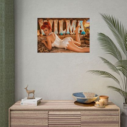 Wilma Flintstone The Flintstones Retro Poster Cartoon Wall Art Room Decor