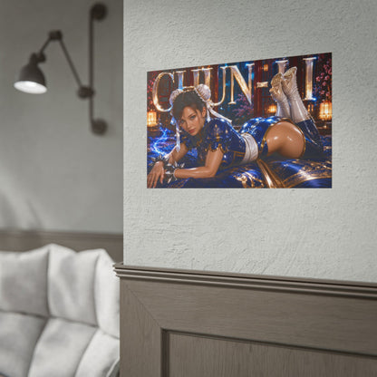 Chun Li Street Fighter Poster Gaming Wall Art Gamer Room Decor Collectible Print