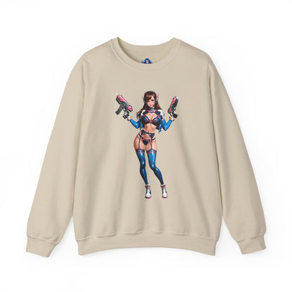 D.Va-Sweatshirt, Mech-Pilot-Rundhalsausschnitt, bequeme Gamer-Streetwear für Overwatch-Fans