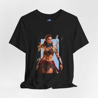 Aloy-T-Shirt | Horizon-Heldin-Shirt für Gamer &amp; Anime-Fans | Tapfere Jägerin-Shirt