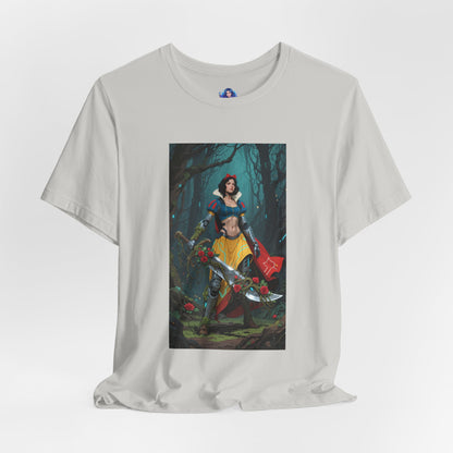 Cyber Snow White T-Shirt | Futuristic Fairy Tale Tee for Gamers & Anime Fans