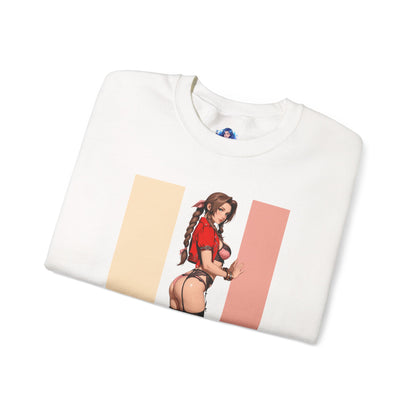 Aerith Gainsborough Sweatshirt, Final Fantasy Rundhalsausschnitt, Gemütliche Gaming-Kleidung für Fans