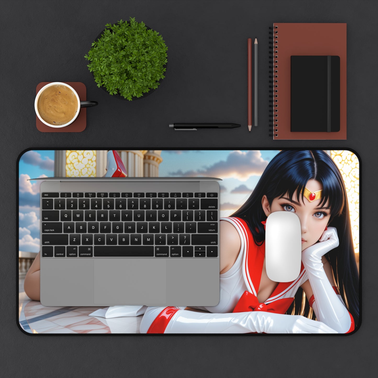 Килимок для столу Sailor Mars, килимок для миші Sailor Moon, декор для ігрового столу з аніме-героїнею