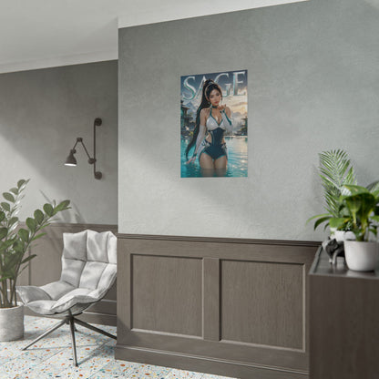 Sage Valorant Gaming Poster Wall Art Gamer Room Decor Collectible Print