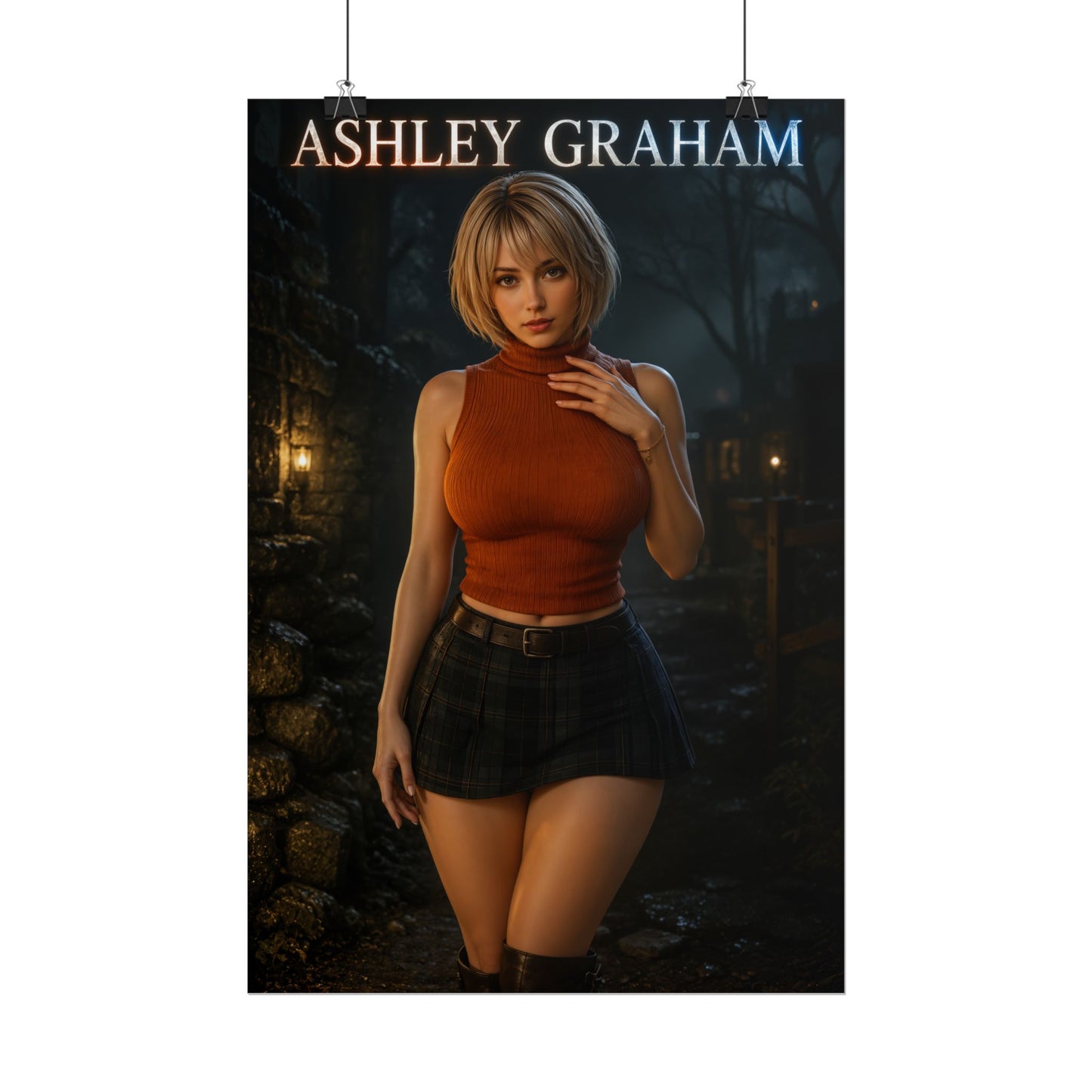 Ashley Graham Resident Evil 4 Remake Game Poster Wall Art Print
