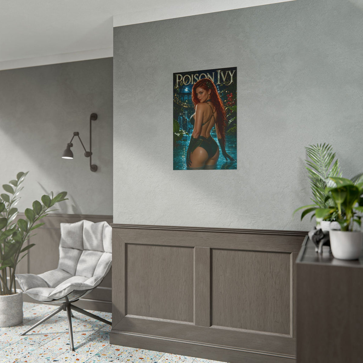 Comic Wall Art Poison Ivy Poster Heroine Room Decor Collectible Character Print