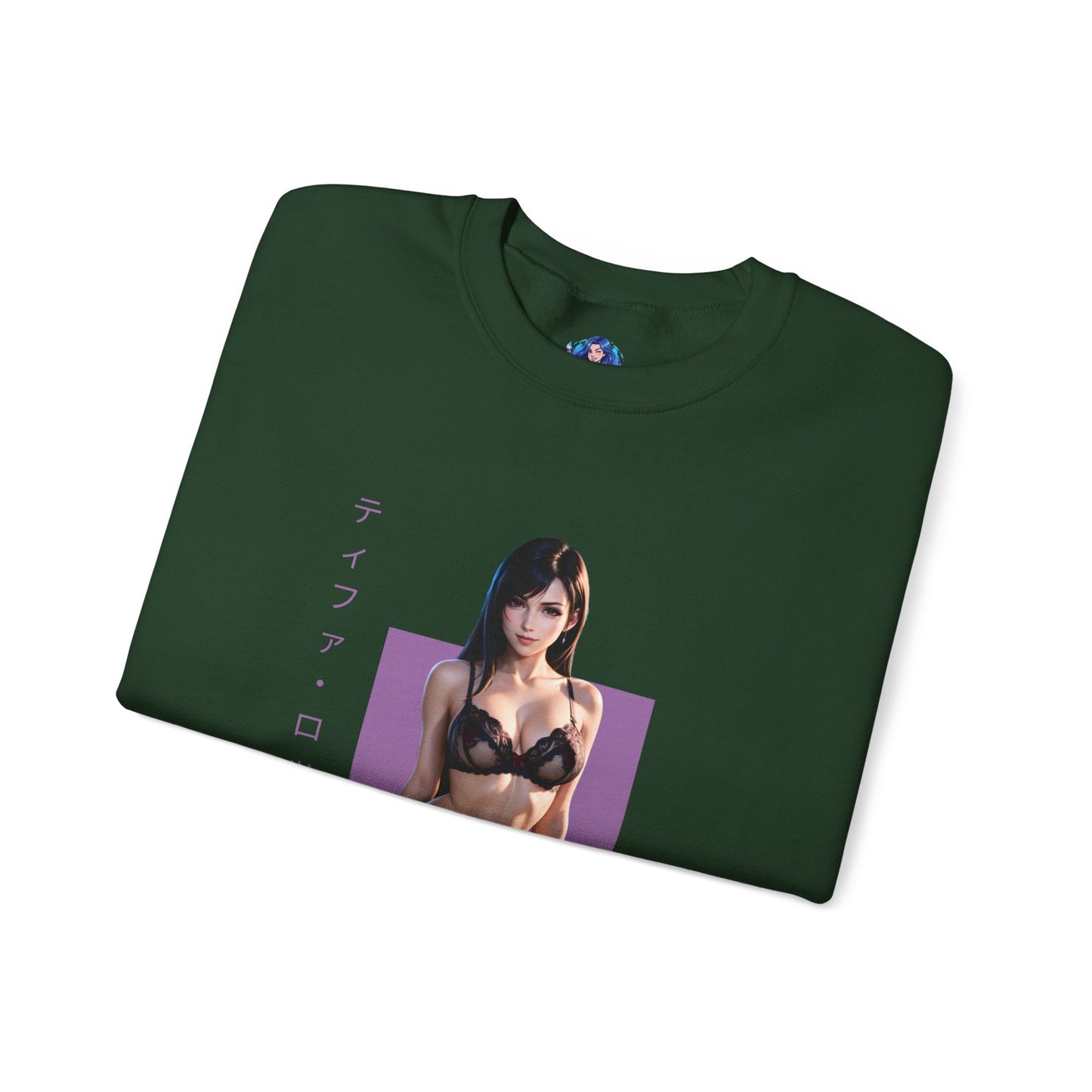 Tifa Lockhart Sweatshirt, FFVII Rundhalsausschnitt, Gemütliche RPG-Gaming-Kleidung für Fans