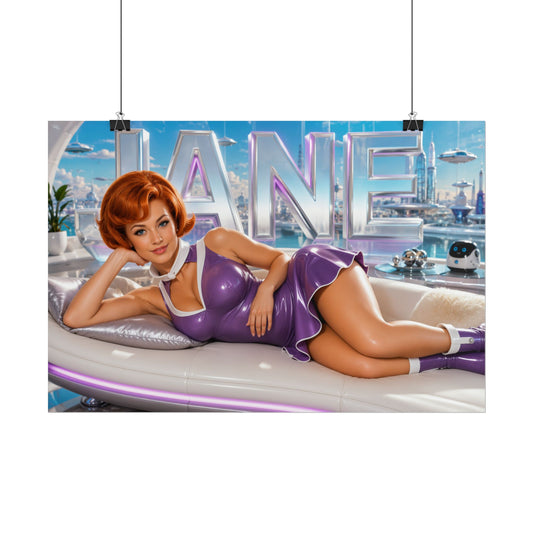 Jane Jetson Character Poster The Jetsons Vintage Style Wall Decor Collectible