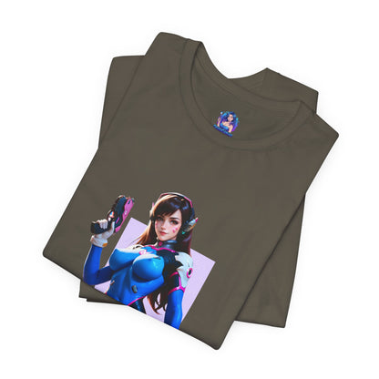 D.Va-T-Shirt | Overwatch-Gamer-Girl-Shirt für Otakus und E-Sport-Fans | Süßes Waifu-Shirt