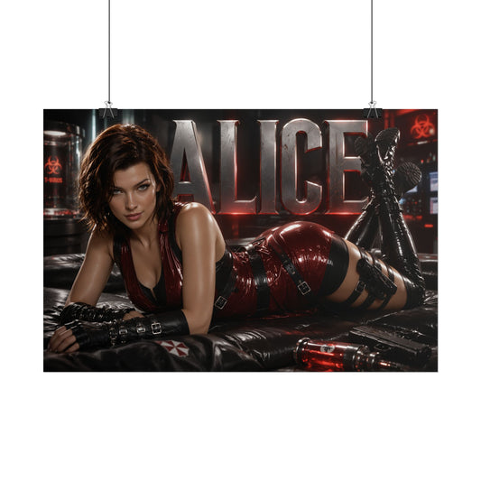 Gaming Wall Art Alice Resident Evil Poster Game Room Decor Gamer Gift Print