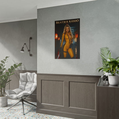 Beatrix Kiddo Poster, Kill Bill Wall Art, Action Movie Print Decor